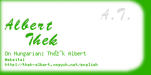 albert thek business card